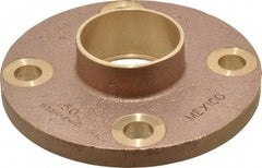 NIBCO - 2-1/2" Pipe, 7" OD, Cast Copper Companion Pipe Flange - 150 psi, C End Connection, 5-1/2" Across Bolt Hole Centers - Apex Tool & Supply
