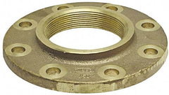 NIBCO - 4" Pipe, 9" OD, Cast Copper Threaded Companion Pipe Flange - 150 psi, F End Connection, 7-1/2" Across Bolt Hole Centers - Apex Tool & Supply