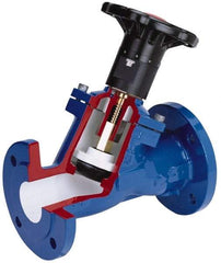 NIBCO - 4" Pipe, Flanged End Connections, Y Pattern Calibrated Balance Valve - 350mm Long, 310mm High, 175 Max psi, Iron Body - Apex Tool & Supply