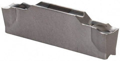 Ingersoll Cutting Tools - TDJ J TT8020 Grade, 0.1181" Cutting Width, Carbide Cutoff Insert - 0° Neutral Lead Angle, 0.0079" Cnr Rad, Double End - Apex Tool & Supply
