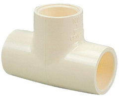 NIBCO - 1 x 1/2 x 1/2" CPVC Plastic Pipe Tee - Slip x Slip x Slip End Connections - Apex Tool & Supply