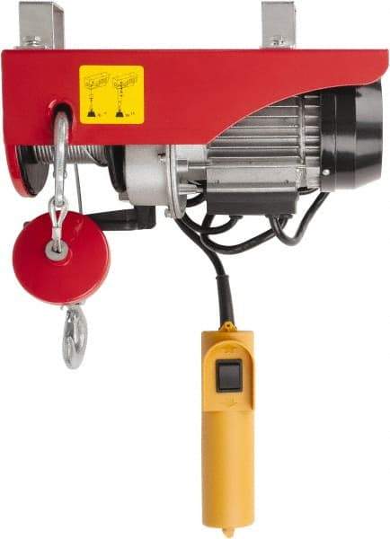 Value Collection - 220/440 Lb Capacity, 33/16 FPM Lift Speed, 110 Volt, Mini Electric Hoist - 38' Max Lift - Apex Tool & Supply