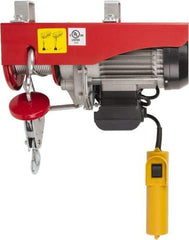 Value Collection - 440/880 Lb Capacity, 33/16 FPM Lift Speed, 110 Volt, Mini Electric Hoist - 38' Max Lift - Apex Tool & Supply