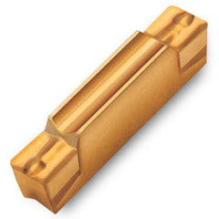 Grooving Insert: TDITT TT5100, Solid Carbide TiN, TiCN, Al2O3 & TiN Finish, Neutral, 0.315″ Cutting Width, Series TDIT-.00E