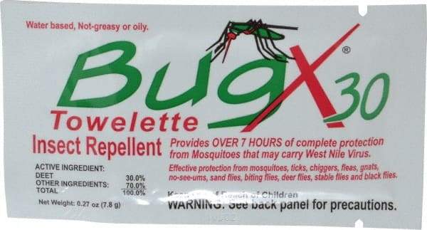 North - 50 Count 30% DEET Towelette - For Biting Flies, Black Flies, Chiggers, Deer Flies, Gnats, Midges, Mosquitoes, No-See-Ums, Stable Flies, Fleas - Apex Tool & Supply