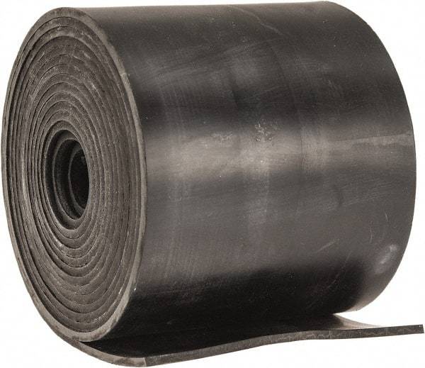 Made in USA - 1/16" Thick x 2" Wide x 60" Long, Plain Backed Neoprene Rubber Strip - Stock Length, 60 Shore A Durometer, 2,500 psi Tensile Strength, -40 to 225°F, Black - Apex Tool & Supply