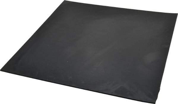 Made in USA - 12" Long, 12" Wide, 1/8" Thick, Neoprene Rubber Foam Sheet - 50 to 60 Durometer, Black, -40 to 225°F, 2,500 psi Tensile Strength, Plain Backing, Stock Length - Apex Tool & Supply