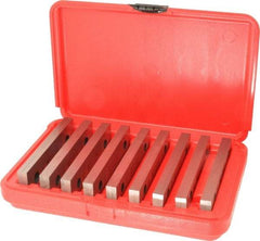 SPI - 18 Piece, 6 Inch Long Parallel Set - 1-3/4 Inch High, 1/4 to 1/4 Inch Thick, 52-58 RC Hardness, Sold as 9 Pair - Apex Tool & Supply