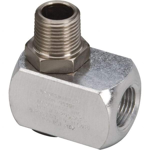 Dynabrade - 3/8 Male NPT Pneumatic Hose Single Pivot Fitting - Aluminum - Apex Tool & Supply