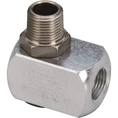 Dynabrade - 3/8 Male NPT Pneumatic Hose Single Pivot Fitting - Aluminum - Apex Tool & Supply