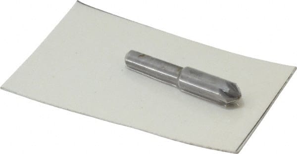 Made in USA - 1/4" Head Diam, 3/16" Shank Diam, 6 Flute 90° High Speed Steel Countersink - Apex Tool & Supply