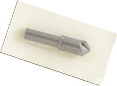 Made in USA - 1/2" Head Diam, 3/8" Shank Diam, 6 Flute 90° High Speed Steel Countersink - Apex Tool & Supply
