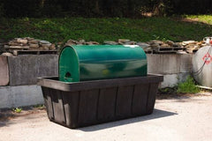 Eagle - 373 Gal Sump, 10,000 Lb Capacity, 1 Drum, Polyethylene Spill Deck or Pallet - 84" Long x 44" Wide x 30" High, Black, Horizontal, 1 Tank Drum Configuration - Apex Tool & Supply
