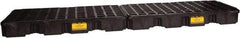 Eagle - 61 Gal Sump, 8,000 Lb Capacity, 4 Drum, Polyethylene Spill Deck or Pallet - 103-1/2" Long x 26-1/2" Wide x 6-1/2" High, Black, Low Profile, Vertical, Inline Drum Configuration - Apex Tool & Supply