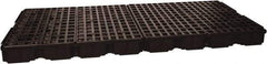 Eagle - 121 Gal Sump, 10,000 Lb Capacity, 8 Drum, Polyethylene Platform - 103" Long x 51-1/2" Wide x 6-1/2" High, Black, Drain Included, Low Profile, Vertical, 2 x 4 Drum Configuration - Apex Tool & Supply