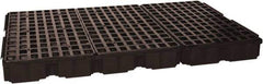 Eagle - 88 Gal Sump, 8,000 Lb Capacity, 6 Drum, Polyethylene Platform - 78.25" Long x 51-1/2" Wide x 6-1/2" High, Black, Low Profile, Vertical, 2 x 3 Drum Configuration - Apex Tool & Supply