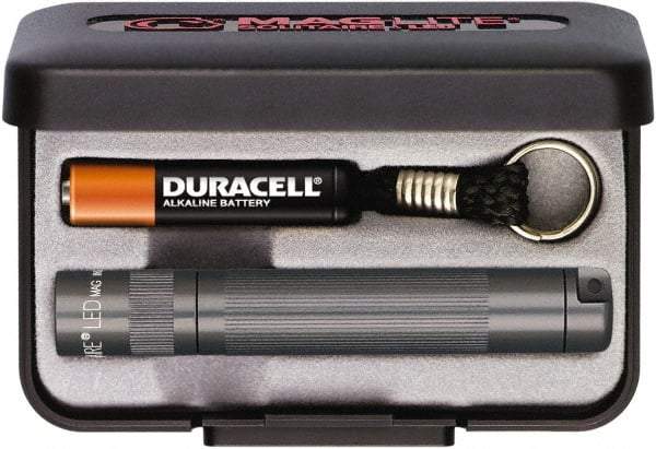 Mag-Lite - Clear LED Bulb, 47 Lumens, Mini Flashlight - Gray Aluminum Body, 1 AAA Alkaline Battery Included - Apex Tool & Supply