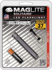 Mag-Lite - Clear LED Bulb, 47 Lumens, Mini Flashlight - Gray Aluminum Body, 1 AAA Alkaline Battery Included - Apex Tool & Supply