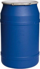Eagle - 55 Gallon Blue Cylindrical Polyethylene Open Head Drum - 36-3/8" High x 23" Diam - Apex Tool & Supply