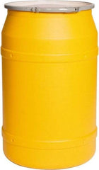 Eagle - 55 Gallon Yellow Cylindrical Polyethylene Open Head Drum - 36-3/8" High x 23" Diam - Apex Tool & Supply