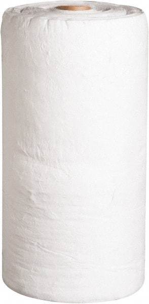 PRO-SAFE - 49 Gal Capacity per Package, Oil Only Roll - 150' Long x 30" Wide, White, Polypropylene - Apex Tool & Supply