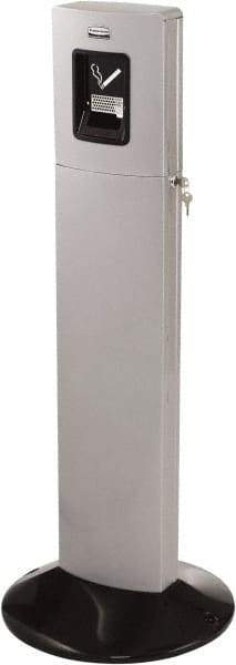 Rubbermaid - 1.6 Gal Metal Cigarette & Cigar Receptacle - 42.8" High - Apex Tool & Supply