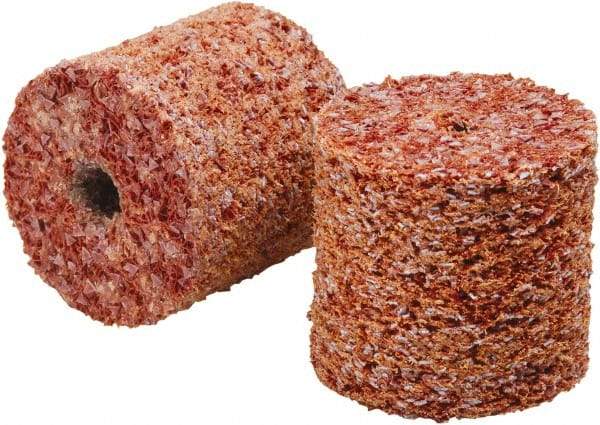 3M - 2" Diam, 1/4" Face Width, 1/4" Center Hole, Coarse Grade, Ceramic Deburring Wheel - Unitized, Hard Density 7 Grade - Apex Tool & Supply