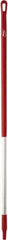 Vikan - 51 x 1-1/4" Aluminum Squeegee Handle - European Threaded Connection, Red - Apex Tool & Supply