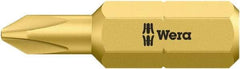 Wera - #2, Insert Phillips Screwdriver Bit - 1/4" Drive, 1" OAL - Apex Tool & Supply