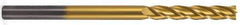 Atrax - 1", 3" LOC, 1" Shank Diam, 6" OAL, 4 Flute, Solid Carbide Square End Mill - Single End, TiN Finish, Spiral Flute, 30° Helix, Centercutting, Right Hand Cut, Right Hand Flute - Apex Tool & Supply