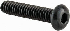 Value Collection - #3-48 UNC Hex Socket Drive, Button Screw - Alloy Steel, Black Oxide Finish, Fully Threaded, 1/2" Length Under Head - Apex Tool & Supply