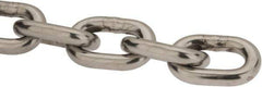 Value Collection - 9/32" Welded Stainless Steel Chain - 2,000 Lb Capacity, Grade 30, Cut to Length, Stainless Steel, Bright Finish - Apex Tool & Supply