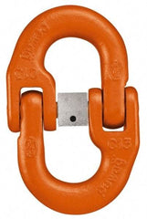 Pewag - G80 Grade Dacromet Alloy Steel Non-Removable Coupling Link - 1/2" Diameter, 15,000 Lb Load Limit - Apex Tool & Supply