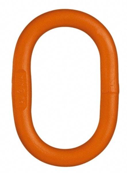 Pewag - G100 Grade Orange Alloy Steel Oblong Master Link - 7/8" Diameter, 18,500 Lb Load Limit - Apex Tool & Supply