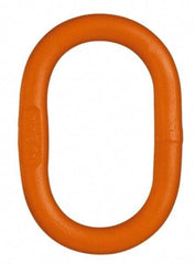 Pewag - G100 Grade Orange Alloy Steel Oblong Master Link - 1-1/4" Diameter, 45,000 Lb Load Limit - Apex Tool & Supply