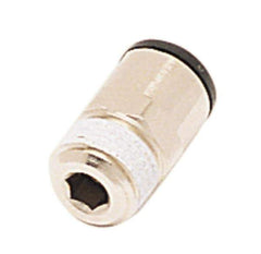 Legris - 3/8" Outside Diam, 1/2 BSPT, Nickel Plated Brass Push-to-Connect Tube Male Connector - 290 Max psi, Tube to Male BSPT Connection, Buna Nitrile O-Ring - Apex Tool & Supply