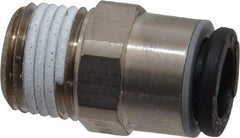 Legris - 6mm Outside Diam, 1/8 NPT, Nickel Plated Brass Push-to-Connect Tube Male Connector - 290 Max psi, Tube to Male NPT Connection, Buna Nitrile O-Ring - Apex Tool & Supply