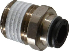 Legris - 6mm Outside Diam, 1/4 NPT, Nickel Plated Brass Push-to-Connect Tube Male Connector - 290 Max psi, Tube to Male NPT Connection, Buna Nitrile O-Ring - Apex Tool & Supply