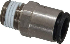 Legris - 10mm Outside Diam, 1/4 NPT, Nickel Plated Brass Push-to-Connect Tube Male Connector - 290 Max psi, Tube to Male NPT Connection, Buna Nitrile O-Ring - Apex Tool & Supply