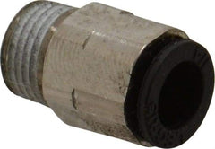Legris - 1/4" Outside Diam, 1/8 BSPT, Nickel Plated Brass Push-to-Connect Tube Male Connector - 290 Max psi, Tube to Male BSPT Connection, Buna Nitrile O-Ring - Apex Tool & Supply