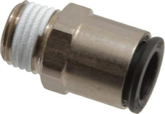 Legris - 3/8" Outside Diam, 1/4 BSPT, Nickel Plated Brass Push-to-Connect Tube Male Connector - 290 Max psi, Tube to Male BSPT Connection, Buna Nitrile O-Ring - Apex Tool & Supply