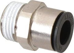 Legris - 1/2" Outside Diam, 1/2 BSPT, Nickel Plated Brass Push-to-Connect Tube Male Connector - 290 Max psi, Tube to Male BSPT Connection, Buna Nitrile O-Ring - Apex Tool & Supply
