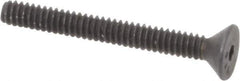 Value Collection - #4-40 UNC Hex Socket Drive, 82° Flat Screw - Alloy Steel, Black Oxide Finish, Fully Threaded, 1" OAL - Apex Tool & Supply