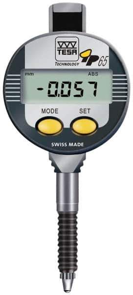 TESA Brown & Sharpe - 0 to 12.5mm Range, 0.0005" Graduation, Electronic Drop Indicator - Accurate to 20µ, English & Metric System, Digital Display - Apex Tool & Supply