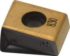 Iscar - T490 LNHT080404 Grade IC830 Carbide Milling Insert - TiAlN/TiN Finish, 0.1669" Thick, 0.4mm Corner Radius - Apex Tool & Supply