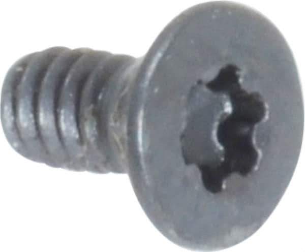 Camcar - #4-40 UNC Torx Plus Drive, 82° Flat Screw - Alloy Steel, Black Oxide Finish, Fully Threaded, 1/4" OAL - Apex Tool & Supply