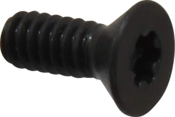Camcar - #10-24 UNC Torx Plus Drive, 82° Flat Screw - Alloy Steel, Black Oxide Finish, Fully Threaded, 1/2" OAL - Apex Tool & Supply
