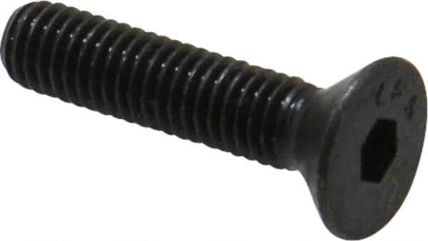 Value Collection - #10-32 UNF Hex Socket Drive, 82° Flat Screw - Alloy Steel, Black Oxide Finish, Fully Threaded, 7/8" OAL - Apex Tool & Supply