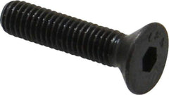 Value Collection - #10-32 UNF Hex Socket Drive, 82° Flat Screw - Alloy Steel, Black Oxide Finish, Fully Threaded, 7/8" OAL - Apex Tool & Supply