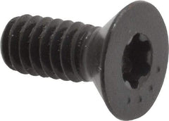 Camcar - 1/4-20 UNC Torx Plus Drive, 82° Flat Screw - Alloy Steel, Black Oxide Finish, Fully Threaded, 5/8" OAL - Apex Tool & Supply